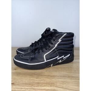 Vans Sk8 Hi Shoes Lightning Bolt Men's 7.5 Women's 9 Black/White Skateboard